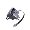 Bild von Ugreen Wall GaN Charger- Retractable Cable (45 W, 3 Ports), USB Ladegerät, Grau