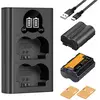 Bild von K&F Concept NP-W235 2200mAh Digital Camera Dual Battery with Dual Channel Charger, for Fuji Camera With LCD Scre (Kamera Akku), Kamera Stromversorgung, Schwarz