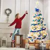 Bild von Costway Weihnachtsbaum Künstlicher Tannenbaum Christbaum mit Metallständer 150-240 cm Weiß-180 cm