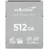 Bild von Exascend CFexpress 4.0 Type B Essential Pro Series 512GB (512 GB, CFexpress Typ B), Speicherkarte, Schwarz