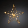 Bild von KONSTSMIDE Micro LED Stern, goldfarben, 90 bernsteinfarbene Dioden, 4,5V, Innen, messingfarbener Draht