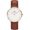 Bild von Daniel Wellington, Armbanduhr, Classic St Mawes, Rosa, Gold, Weiss, Braun, (Analoguhr, 36 mm)