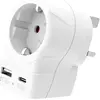 Bild von Skross, Reiseadapter, Länderstecker Europe to UK USB AC20PD weiss