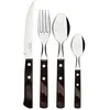 Bild von Tramontina 24-teiliges Besteckset Polywood Kastanie, Besteck, Silber