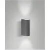 Bild von Fabas Luce, Gartenbeleuchtung, HELI DARK GREY LED Wandleuchte 6W warmweiss Dunkel Grau 6559-22-294