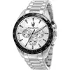 Bild von Maserati, Armbanduhr, Traguardo, Silber, (Chronograph, 45 mm)