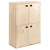 Bild von Europe & Nature, Vitrine + Buffetschrank, Pine Uhr (70.80 x 33 x 105.40 cm)