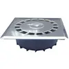 Bild von Tecnoagua, Siphon, Standard vertical stainless steel siphon drain t-88 i 20 x 20 cm / ø110 - 90 mm. 216 x 216 x 70 mm