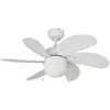 Bild von EDM Deckenventilator mit Lampe 33985 Aral Weiss 50 W, Ventilator, Weiss