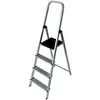 Bild von EDM, Leiter + Gerüst, Product 4-Stufige Klappleiter Aluminium (43 X 10,5 X 149 Cm) (Stehleiter, 43 cm)