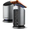Bild von Axagon HMC-WL9 9-in-1-Hub USB-C 10 Gbit/s kabelloses Laden Grau (USB-C, 9 Ports), Dockingstation + USB Hub, Grau