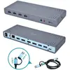 Bild von i-tec USB 3.0 / USB-C Dual 4K Dock (USB-C, 7 Ports), Dockingstation + USB Hub, Türkis, Grau