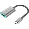 Bild von i-tec USB-C zu (DP, 3 cm), Data + Video Adapter, Grau