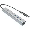 Bild von i-tec Cahubmetal7 (USB-A, USB-C, 7 Ports), Dockingstation + USB Hub, Grau