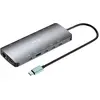 Bild von i-tec USB-C Nano 3x LCD Dock (USB-C), Dockingstation + USB Hub, Grau