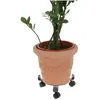 Bild von ProGarden, Blumentopf, Blumentopfhalterung mit Rädern Einstellbar Grau Metall (30 cm) (27 x 25 x 7.50 cm)