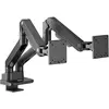 Bild von ACT Dual monitor arm office premium, with gas spring (Tisch, 35", 20 kg), Monitor Halterung, Schwarz