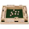 Bild von Longfield Shut the Box (4 Spieler) 29 x 29 x 3,5 cm - Gummibaumholz (Deutsch, 2 - 4 Spieler)