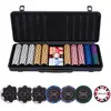 Bild von Longfield Pokerset im schwarzen Koffer mit 500 Chips mit Wertaufdruck (14 Gramm) (Deutsch)