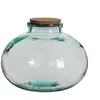 Bild von Mica Decorations, Vase, Glasbehälter Olly rund Kork Stöpsel Dekorativ Kristall (Ø 29 x 23 cm)