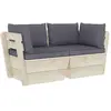 Bild von vidaXL, Gartenlounge, Ogrodowa sofa 2-osobowa z palet, z poduszkami, drewno  wierkowe
