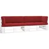 Bild von vidaXL, Gartenlounge, 2-Sitzer-Palettensofa Weiss Imprägniertes Kiefernholz