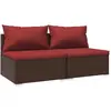 Bild von vidaXL, Gartenlounge, Ralenar (2x Eckteil + 2x Mittelteil + Tisch)