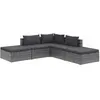 Bild von vidaXL, Gartenlounge, Alwonilla (Eckteil + 2x Mittelteil + 2x Fussstütze)