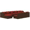 Bild von vidaXL, Gartenlounge, Dorsenor (2x Eckteil + 6x Mittelteil + 2x Fussstütze)