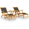 Bild von vidaXL, Liegestuhl, Riggs 2x armchair + table (141 cm)
