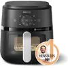 Bild von Philips Airfryer NA221/00, Fritteuse, Silber, Schwarz