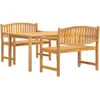Bild von vidaXL, Gartentisch + Balkontisch, Kyla 2x bench + table (150 x 90 x 77 cm)