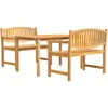 Bild von vidaXL, Gartentisch + Balkontisch, Ramelella (2x Stuhl + Bank + Tisch) (150 x 90 x 77 cm)