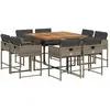 Bild von vidaXL, Gartentisch + Balkontisch, Hollerborn (Glas) (110 x 106 x 73 cm)