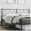 Bild von vidaXL, Bett Zubehör, Kopfteil für Bett Bettkopfteil Betthaupt Bettzubehör Metall Schwarz 193cm (198 x 3 x 91 cm)