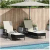 Bild von vidaXL, Liegestuhl, Inlenen (2x sun lounger +table) (200 cm)