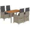 Bild von vidaXL, Gartentisch + Balkontisch, Arlo (4-Sitzer (ohne Fusshocker)) (150 x 90 x 75 cm)