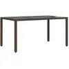 Bild von vidaXL, Gartentisch + Balkontisch, Olbura (Glas) (150 x 90 x 75 cm)