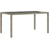 Bild von vidaXL, Gartentisch + Balkontisch, Olbura (Glas) (150 x 90 x 75 cm)