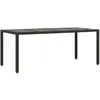 Bild von vidaXL, Gartentisch + Balkontisch, Olbura (Glas) (190 x 90 x 75 cm)