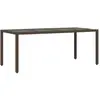 Bild von vidaXL, Gartentisch + Balkontisch, Olbura (Glas) (190 x 90 x 75 cm)