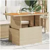 Bild von vidaXL, Gartentisch + Balkontisch, Ramona (Holz) (100 x 55 x 44 cm)