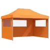 Bild von vidaXL, Pavillon, Partyzelt Faltbar Pop-Up mit 3 Seitenteilen Orange (410 cm, 279 cm)