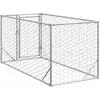 Bild von vidaXL Zewn trzna buda dla psa z drzwiami 2x1x1 m Stal ocynkowana (Hundezwinger), Hundehütte