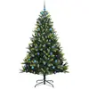 Bild von vidaXL, Weihnachtsbaum, Elia (mit LEDs und blauen Bällen) (210 cm)