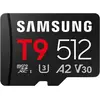 Bild von Samsung T9 microSD memory card 512GB up to 200 MB/s read and 130 MB/s write MB-MH512T/WW (512 GB, microSDHC, microSDXC, U3, UHS-I), Speicherkarte, Schwarz