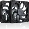 Bild von Noctua NF-A14x25 G2 PWM Sx2-PP chromax.black Gehuselfter 140 mm (2 Stck) (140 mm, 2x), PC Lüfter, Schwarz