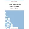Bild von Various Publishers, Schulbücher, On ne badine pas avec l'amour - Alfred de Musset (Fiche de lecture) (Französisch, Fichesdelecture, Vanessa Grosjean, 2014)