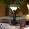 Bild von LED-Solartischleuchte Tyble, schwarz / teak, 2.700 K, 200 lm