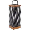 Bild von Les Jardins LED-Solarlaterne Tekura, teak/grau, 66 cm